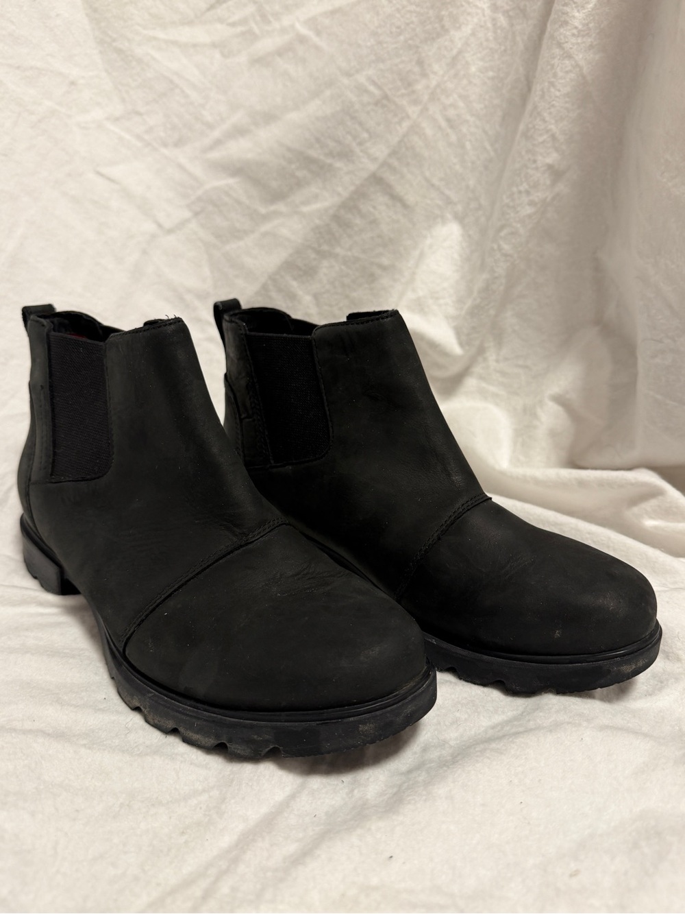 Sorel Emelie Women’s Black Chelsea Ankle Boots - waterproof size 10